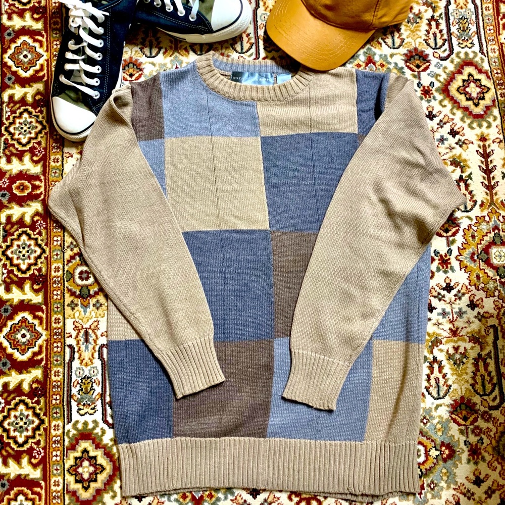 🌺 Oscar De La Renta Block Crewneck Sweatshirt